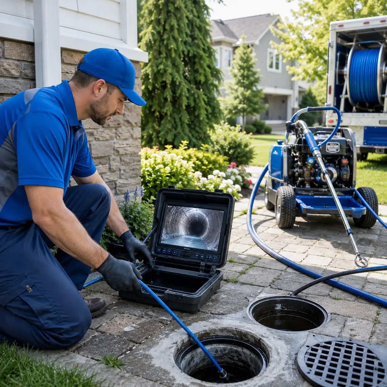 Outdoor drain cleaning professionals serving Dunfermline, IL